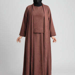 Ensemble trois pièces élégant pour femmes Marron